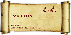 Laib Lilla névjegykártya